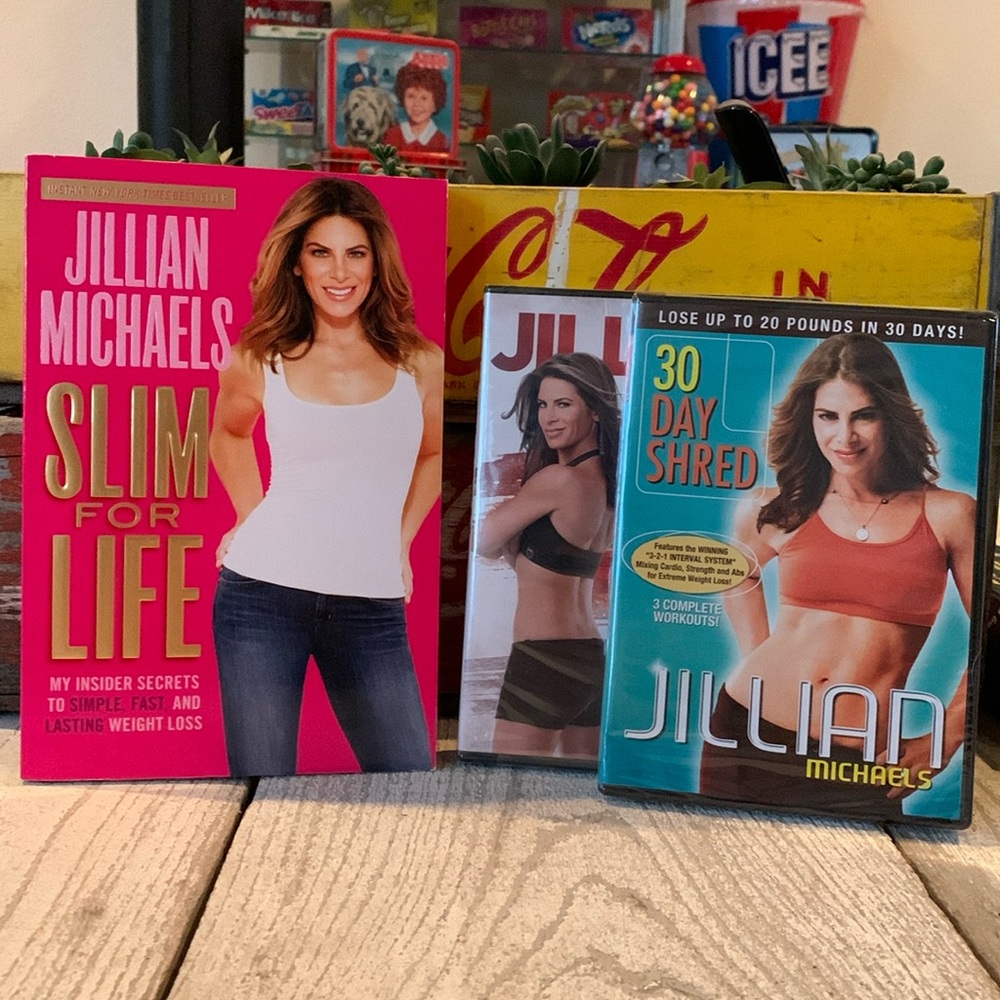 Set of 3 - All NEW…Jillian Michaels Book a 2 DVDs